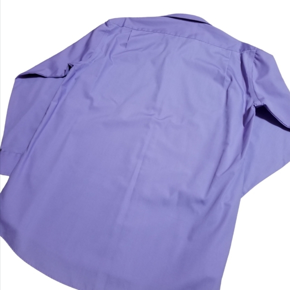 STAFFORD Lavender Purple Mens Long-Sleeve Dress Shirt-M - Picture 3 of 5